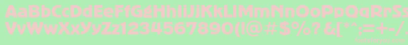 bold Font – Pink Fonts on Green Background