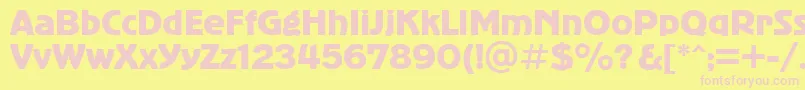 bold Font – Pink Fonts on Yellow Background