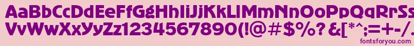 bold Font – Purple Fonts on Pink Background