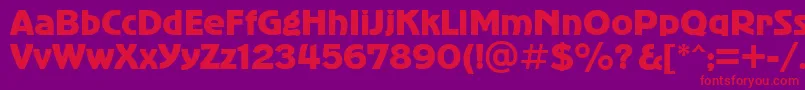 bold Font – Red Fonts on Purple Background