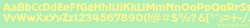 bold Font – Yellow Fonts on Green Background