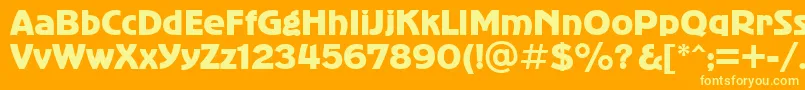 bold Font – Yellow Fonts on Orange Background