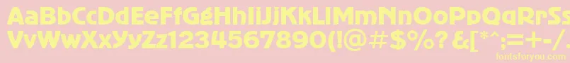 bold Font – Yellow Fonts on Pink Background