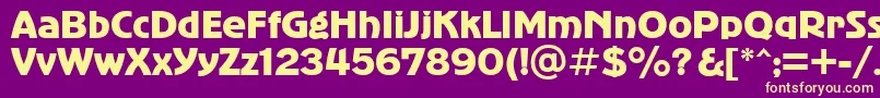 bold Font – Yellow Fonts on Purple Background