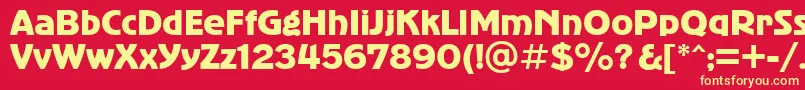 bold Font – Yellow Fonts on Red Background