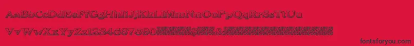 BoldDrink-Schriftart – Schwarze Schriften auf rotem Hintergrund