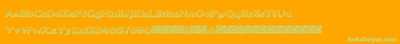 BoldDrink Font – Green Fonts on Orange Background