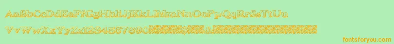 BoldDrink Font – Orange Fonts on Green Background