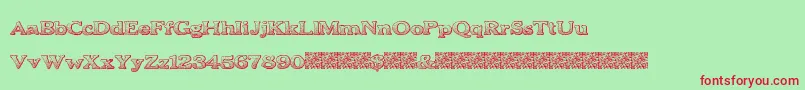 BoldDrink Font – Red Fonts on Green Background