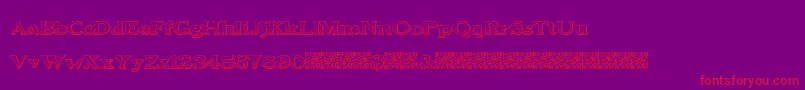 フォントBoldDrink – 紫の背景に赤い文字