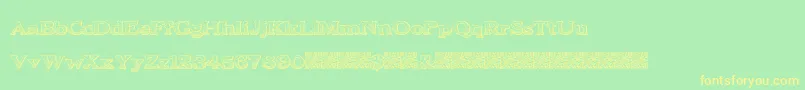 BoldDrink Font – Yellow Fonts on Green Background