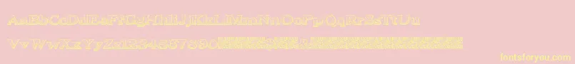 BoldDrink Font – Yellow Fonts on Pink Background