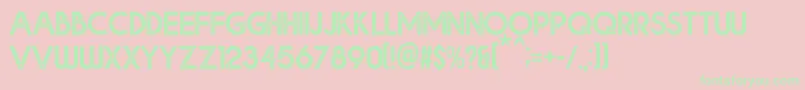 Bolde Rough Font – Green Fonts on Pink Background