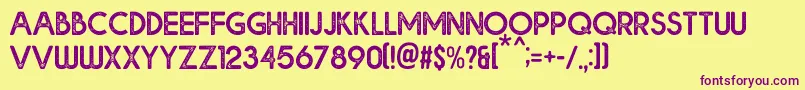 Bolde Rough Font – Purple Fonts on Yellow Background