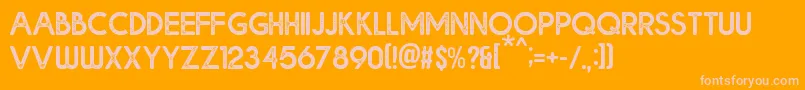 Bolde Rough Font – Pink Fonts on Orange Background