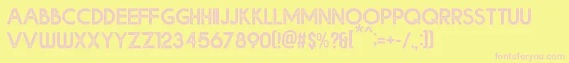 Bolde Rough Font – Pink Fonts on Yellow Background