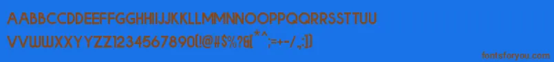 BOLDE Font – Brown Fonts on Blue Background