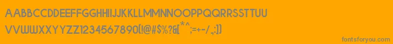 フォントBOLDE – オレンジの背景に灰色の文字