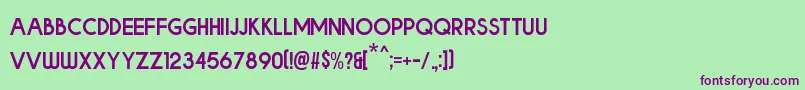 BOLDE Font – Purple Fonts on Green Background