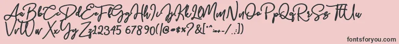 Bolder Line Font – Black Fonts on Pink Background