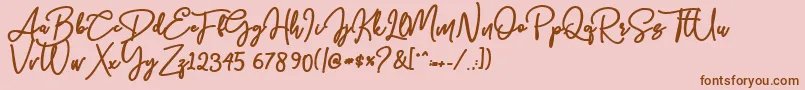 fuente Bolder Line – Fuentes Marrones Sobre Fondo Rosa