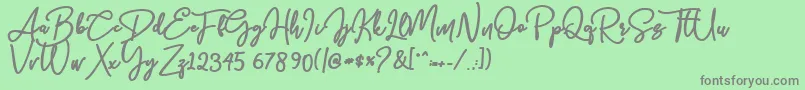 Bolder Line Font – Gray Fonts on Green Background