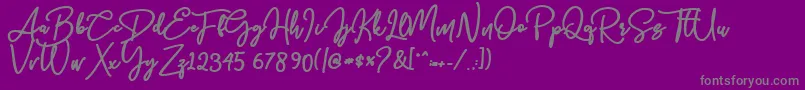 フォントBolder Line – 紫の背景に灰色の文字