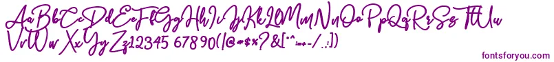 Bolder Line Font – Purple Fonts on White Background