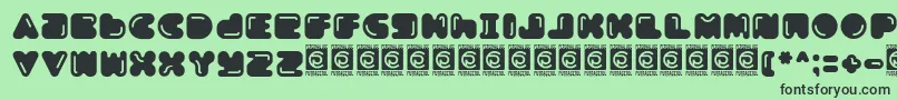 Boldest Free-fontti – mustat fontit vihreällä taustalla