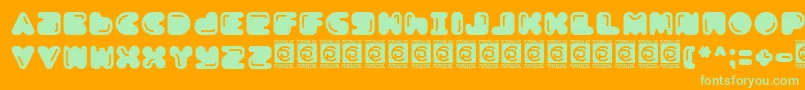 Boldest Free Font – Green Fonts on Orange Background