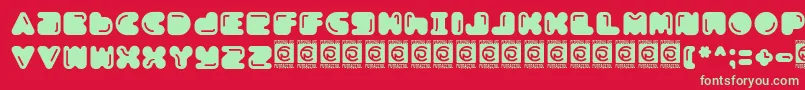 Boldest Free Font – Green Fonts on Red Background