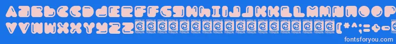 Boldest Free Font – Pink Fonts on Blue Background