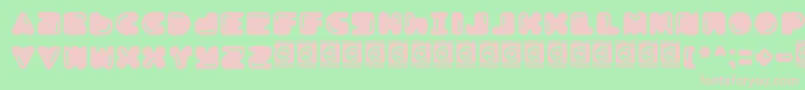 Boldest Free-fontti – vaaleanpunaiset fontit vihreällä taustalla