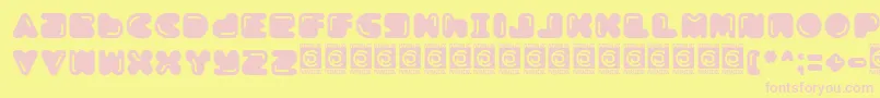 フォントBoldest Free – ピンクのフォント、黄色の背景