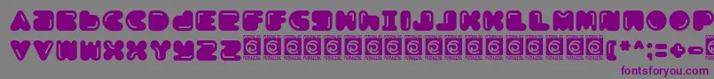 Boldest Free-fontti – violetit fontit harmaalla taustalla