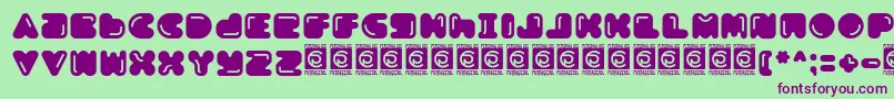 Boldest Free Font – Purple Fonts on Green Background