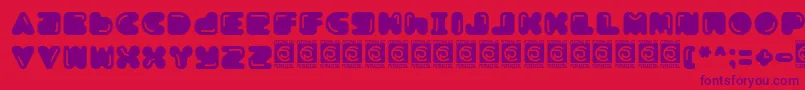Boldest Free Font – Purple Fonts on Red Background
