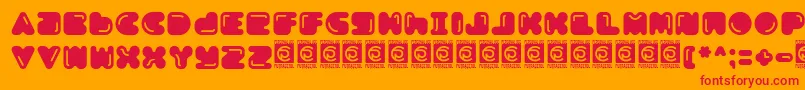fuente Boldest Free – Fuentes Rojas Sobre Fondo Naranja
