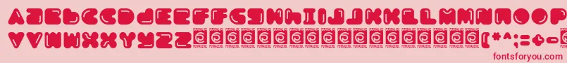 Boldest Free-Schriftart – Rote Schriften auf rosa Hintergrund