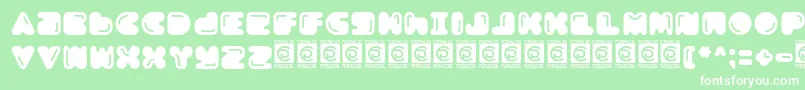 フォントBoldest Free – 緑の背景に白い文字