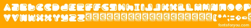 Boldest Free Font – White Fonts on Orange Background