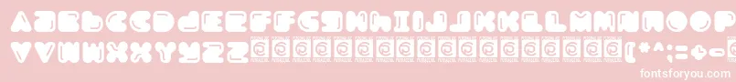 Boldest Free-fontti – valkoiset fontit vaaleanpunaisella taustalla
