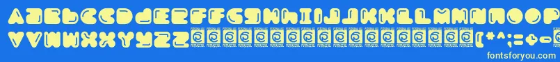 Boldest Free Font – Yellow Fonts on Blue Background