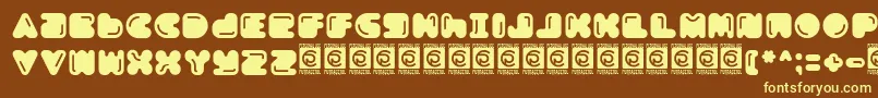 Boldest Free Font – Yellow Fonts on Brown Background