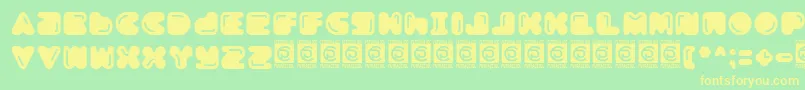 Boldest Free-fontti – keltaiset fontit vihreällä taustalla