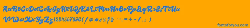 Шрифт BOLDIE – синие шрифты на оранжевом фоне