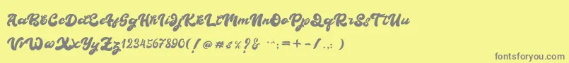 BOLDIE Font – Gray Fonts on Yellow Background