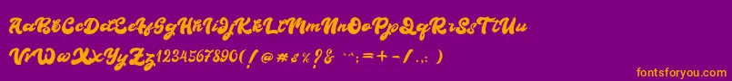 BOLDIE Font – Orange Fonts on Purple Background