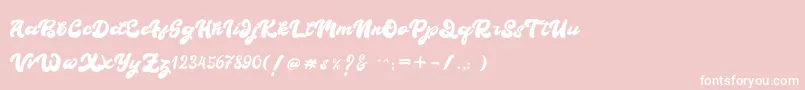 フォントBOLDIE – ピンクの背景に白い文字