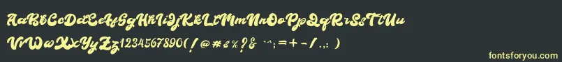 BOLDIE Font – Yellow Fonts on Black Background